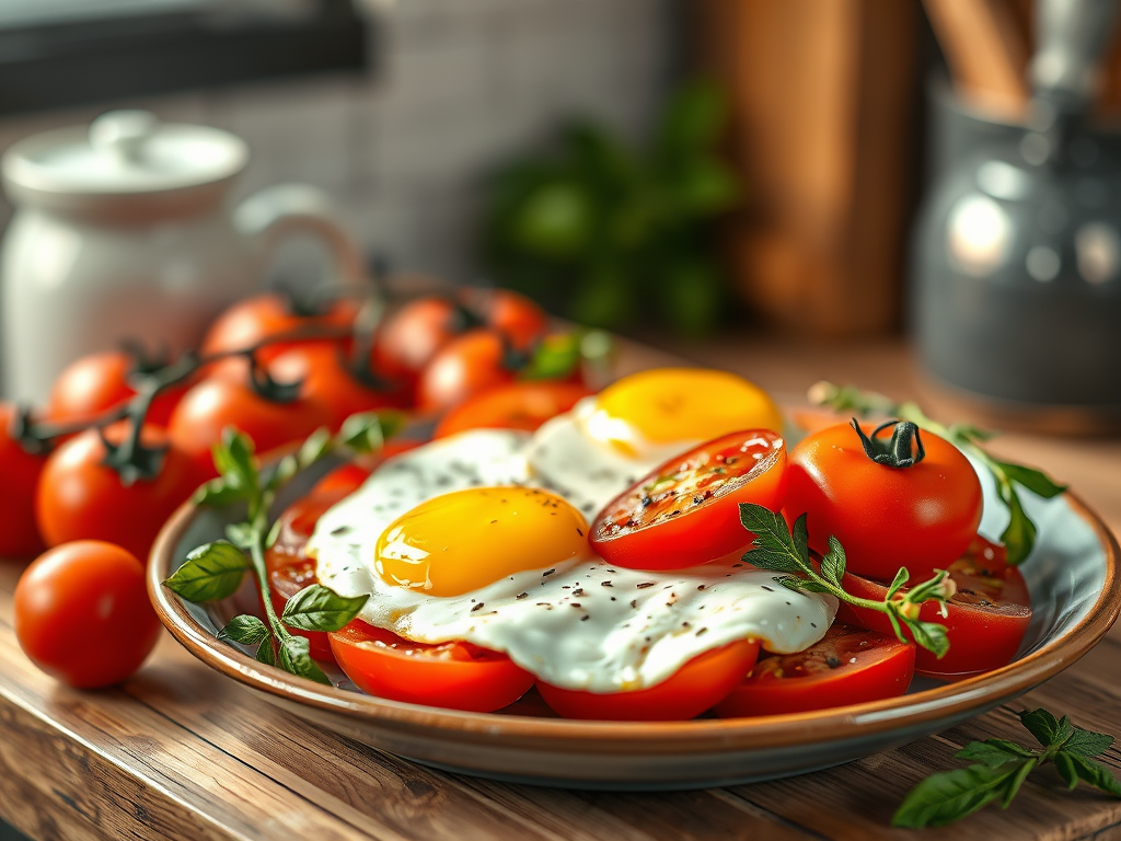 Receita Simples de Tomate com Ovos e&nbsp;Queijo