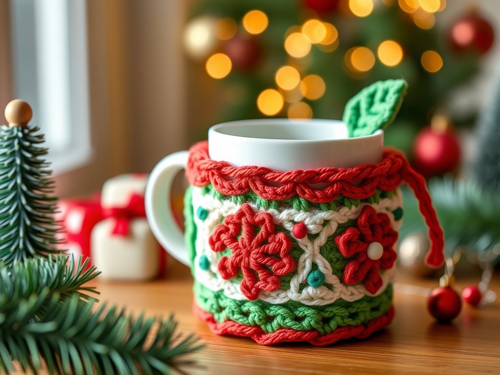 Lembrancinhas de Natal: Capas de Caneca em&nbsp;Crochê